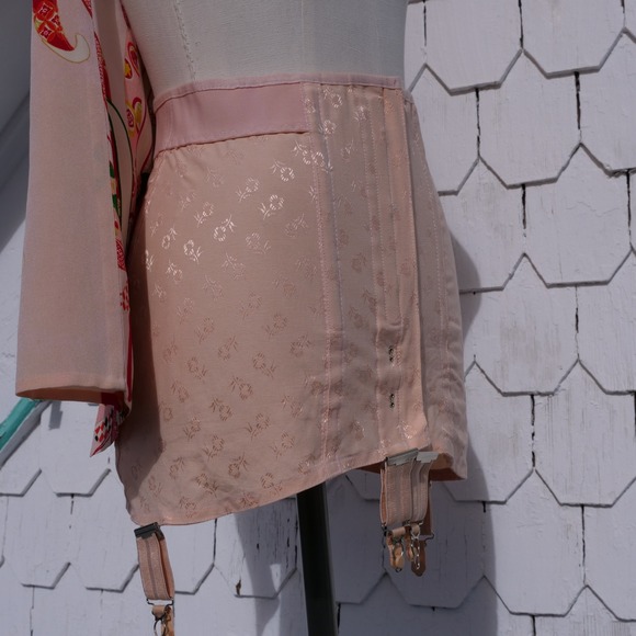 Vintage Other - Vintage 60s Twilfit Foundations pale pink jacquard corset girdle skirt